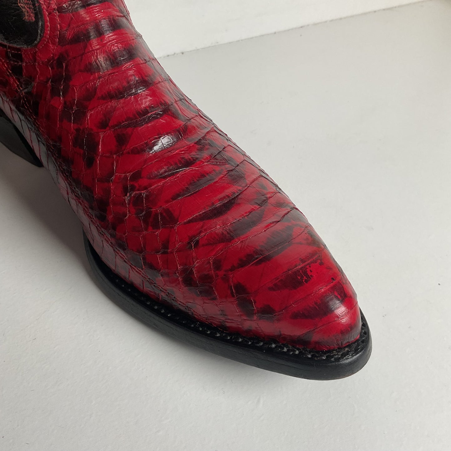 Tony Lama Women’s Viper Snakeskin Cowgirl Boots 9 M Back Cut