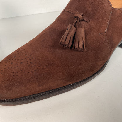 John Lobb Suede Tassel Loafers | Madison | UK 7.5 E | US 8.5 D