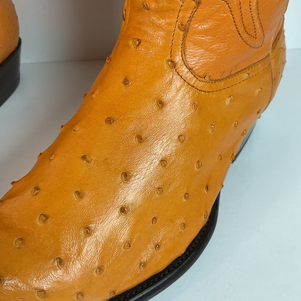 Los Altos Full Quill Ostrich Cowboy Boots | Buttercup | Exotic | Men’s 9.5 EE