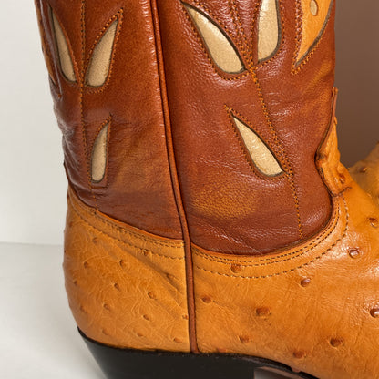 Cuadra Butterfly Cowgirl Boots | Tooled Ostrich Inlays | Exotic | Women’s 7