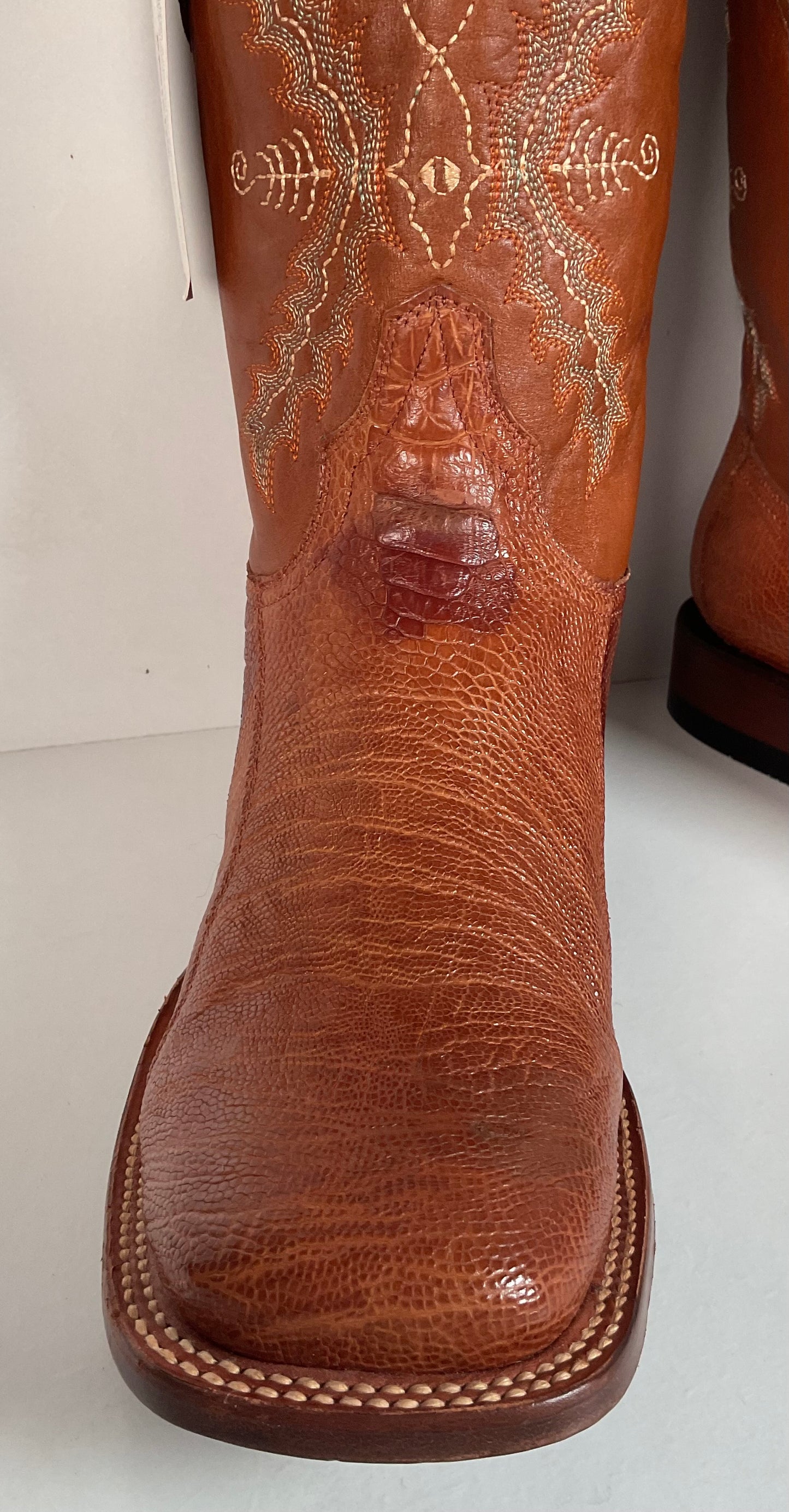 Lucchese for Resistol Ranch Ostrich Leg Roper Boots Men’s 10 B Exotic