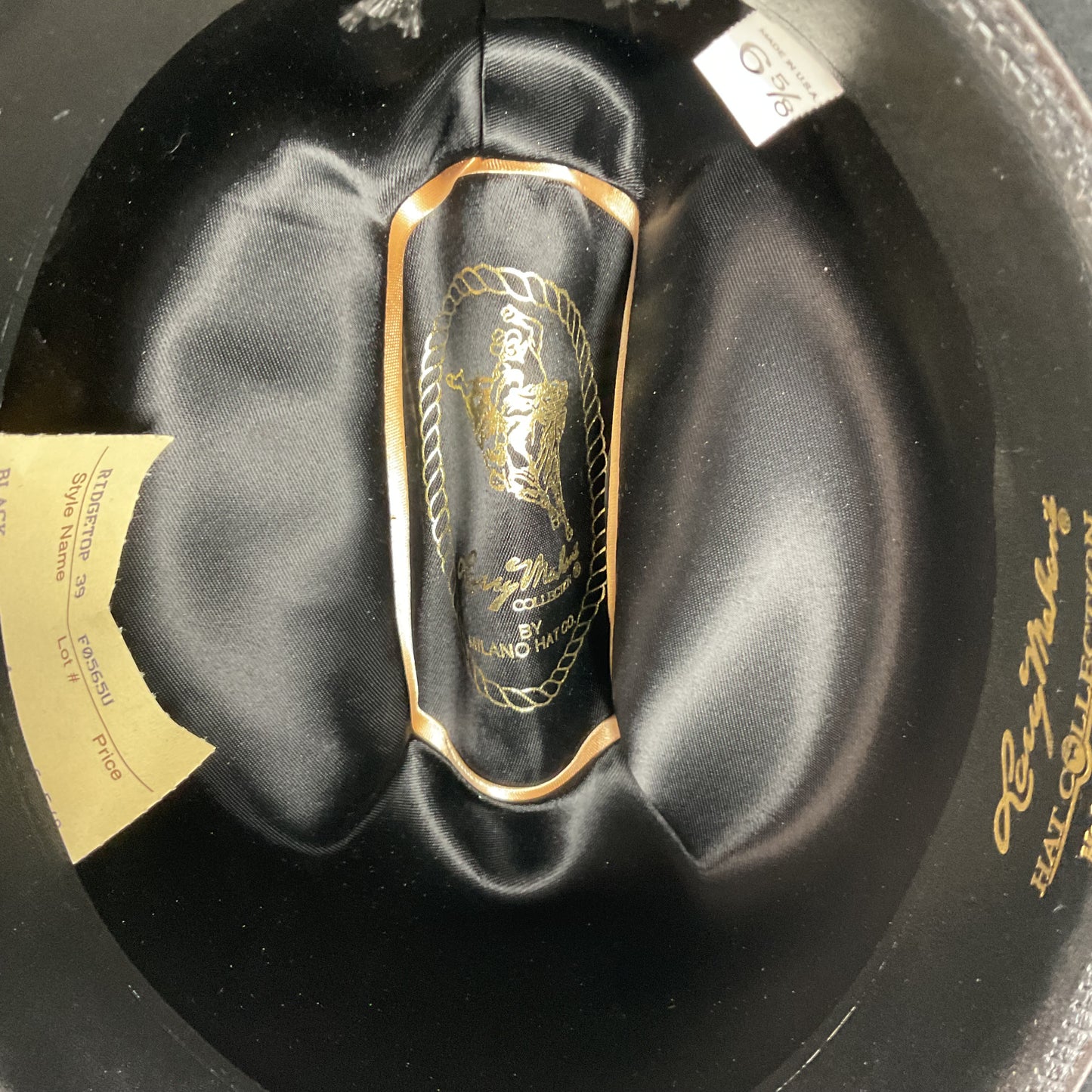 Vintage Milano Larry Mahan Cowboy Hat 6 5/8 Ridgetop Black 5X USA Made