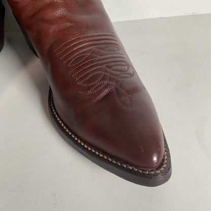 Vintage Justin Marbled Deerlite Cowboy Boots | USA Made | Deer Skin | 8.5 D