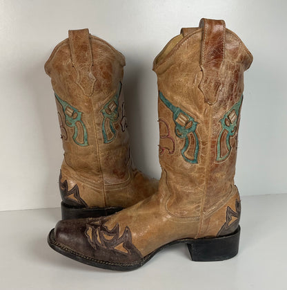 Corral Heart Breaker Cowgirl Boots | Tooled Heartbreaker Inlay | Women’s 11 M