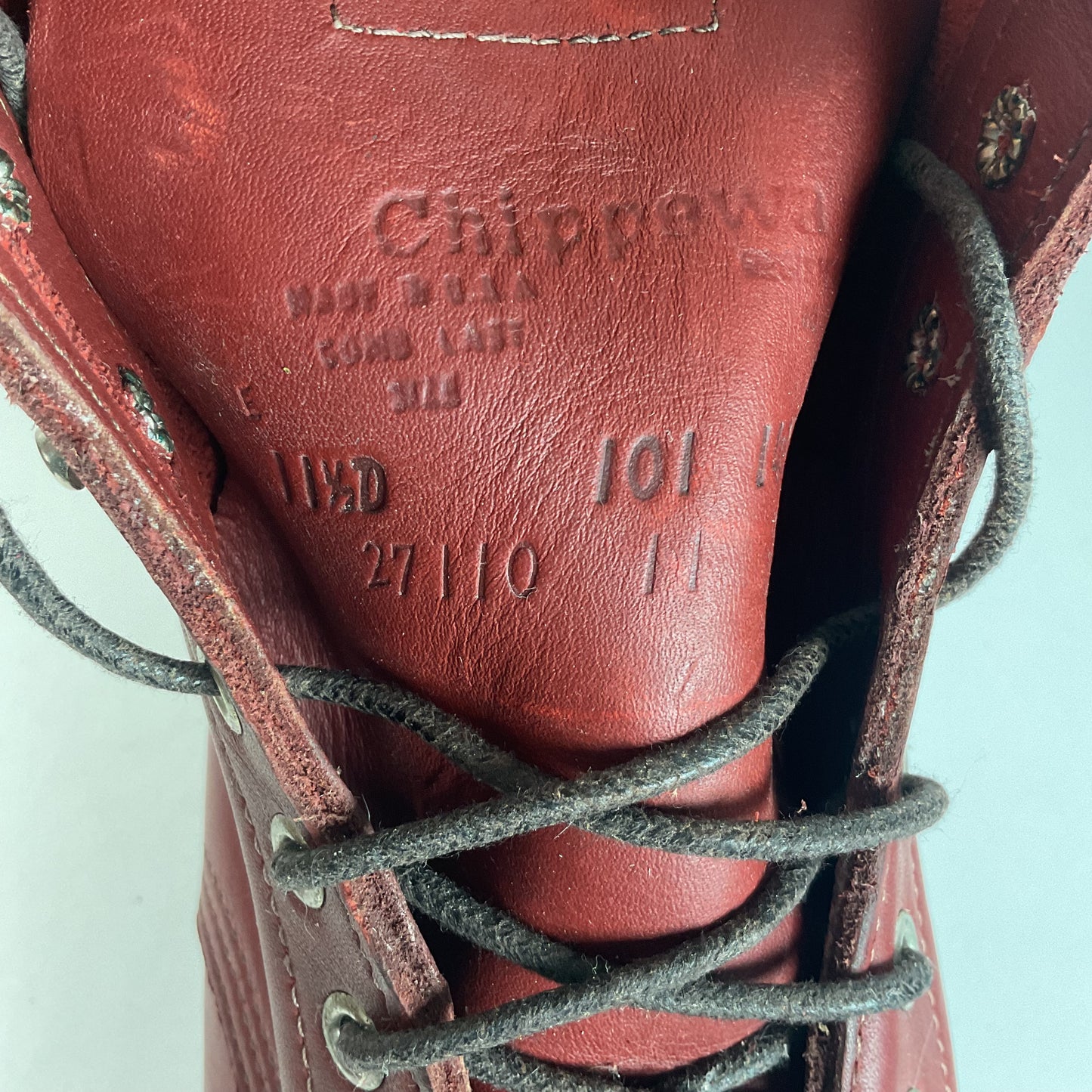 Chippewa Redwood Lace Up Boots 11.5 D USA Made
