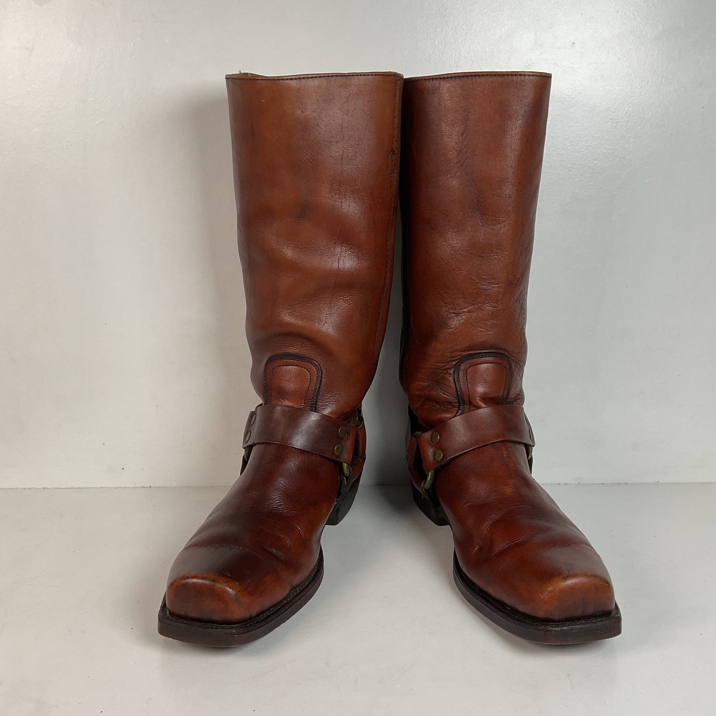 Vintage Frye Black Label Harness Boots 10.5 D USA Made