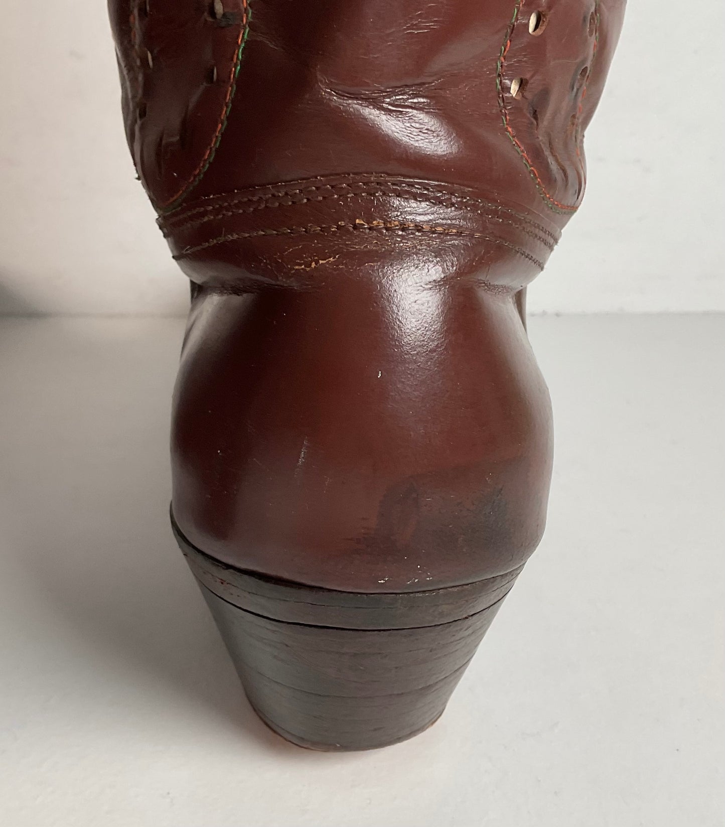 1940s Men’s Goding Pee Wee Cowboy Boots 10.5 D Butterfly Inlay