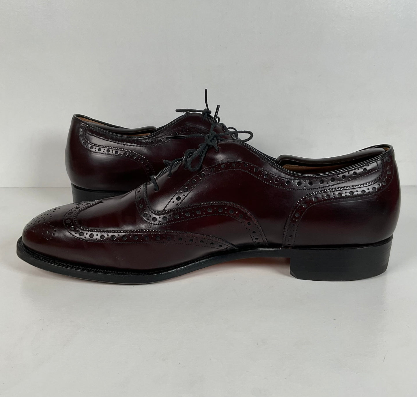 Vintage Johnston Murphy Oxford Shoes | Burgundy Calf | USA Made | Men’s 12 D