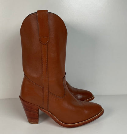 Vintage Frye Cowgirl Boots | USA Made | Brown | Women’s 9 B