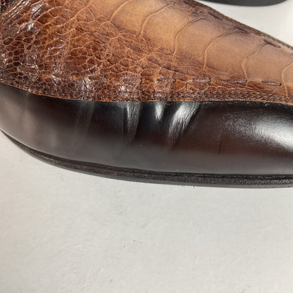 Mezlan Exotic Ostrich Leg Loafer Shoes 9.5 M Recrafted