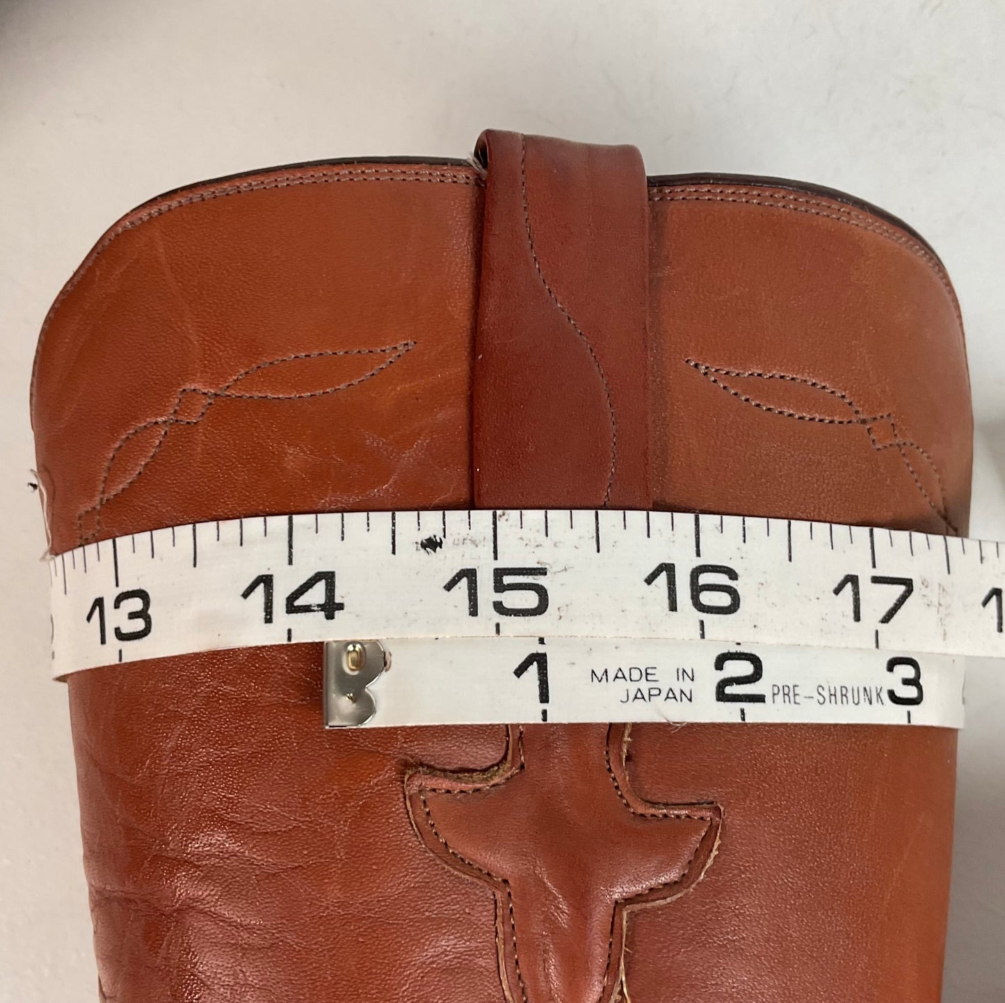 Vintage Lucchese Roper Boots 8.5 D USA Made Royal Calf