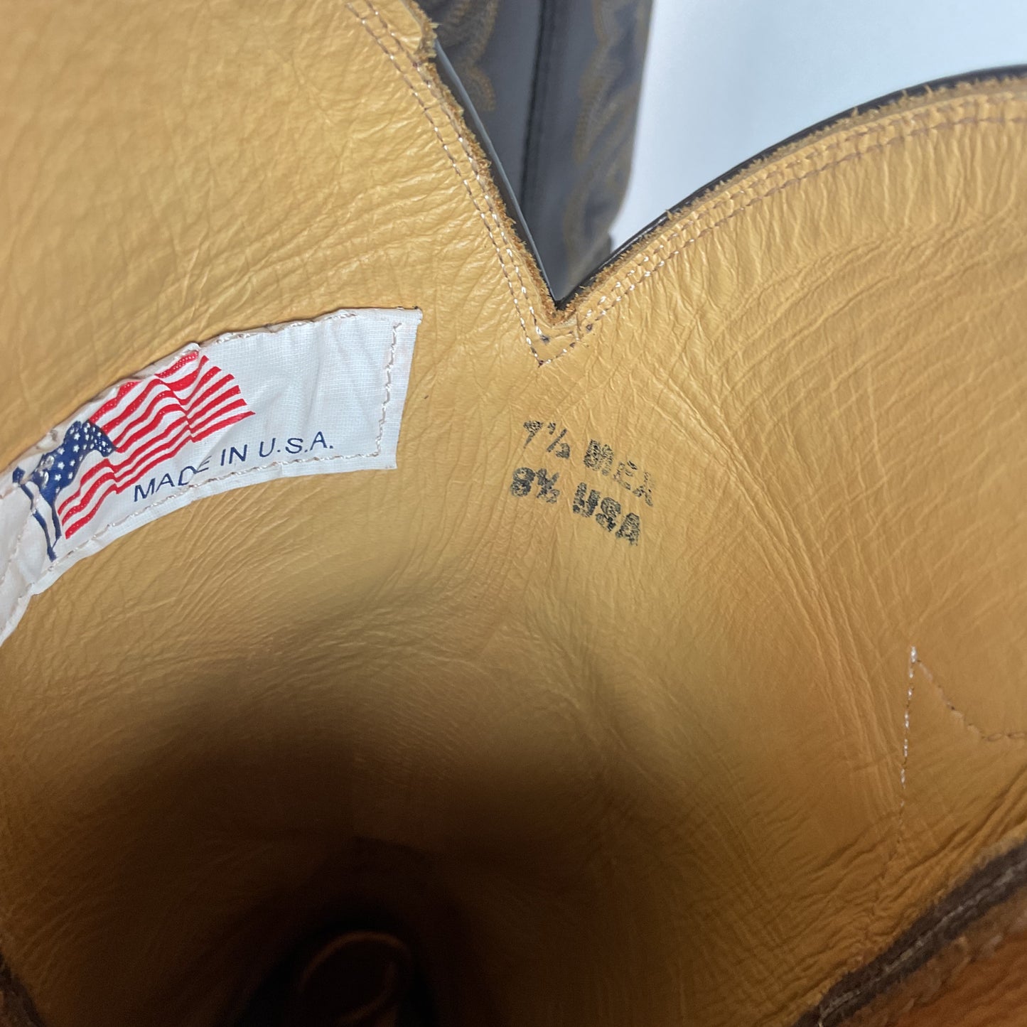 Custom Caiman Crocodile Cowboy Boots Men’s 8.5 Exotic Head Cut