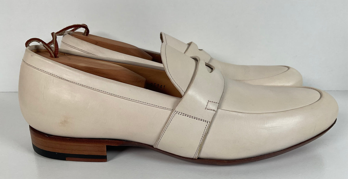 Mezlan Bone White Penny Loafers 10.5 M Leopold