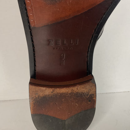 Zelli Italia | Teju Lizard Tassel Loafers | Black | Men’s 9 M
