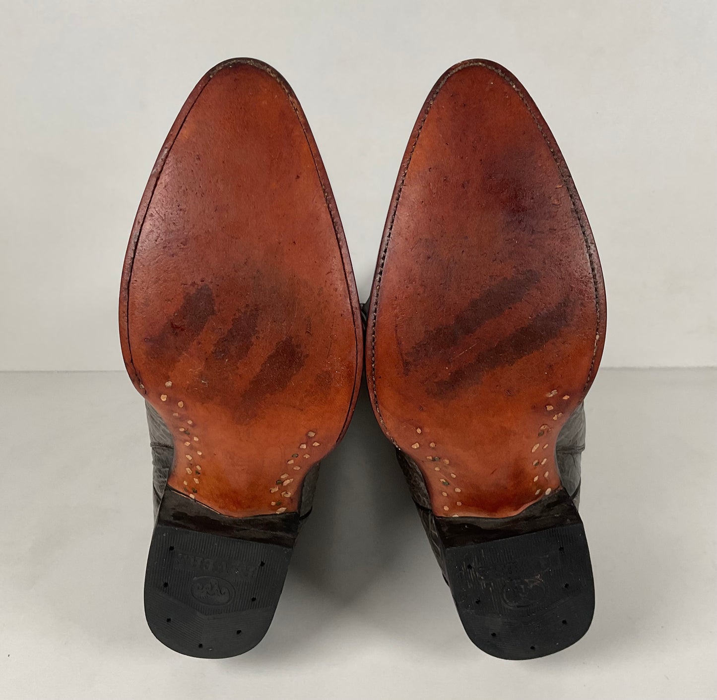 Vintage Exotic Cowboy Boots | Pre Ban | Grey | Wide | Men’s 10