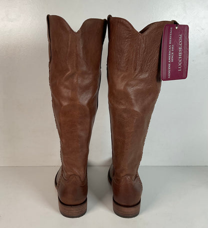 Lucchese Chelsea Braided Riding Boots 6 B Original Box