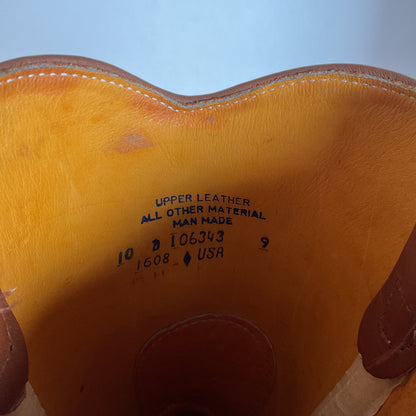 Vintage Double H Horseshoe Cowboy Work Boots 10 D USA Made Soft Toe