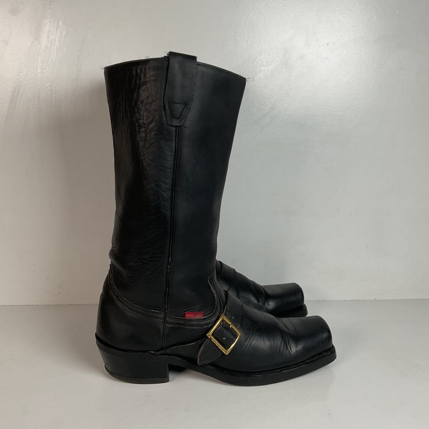 1970s Durango Harness Motorcycle Boots 10 D USA Made Biker Buckle