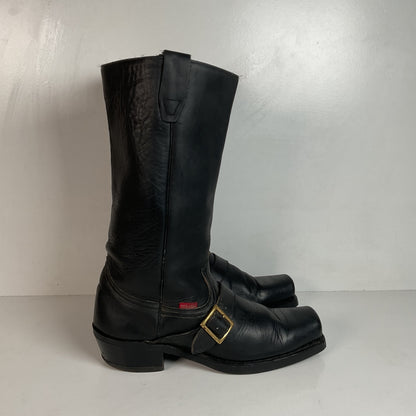 1970s Durango Harness Motorcycle Boots 10 D USA Made Biker Buckle