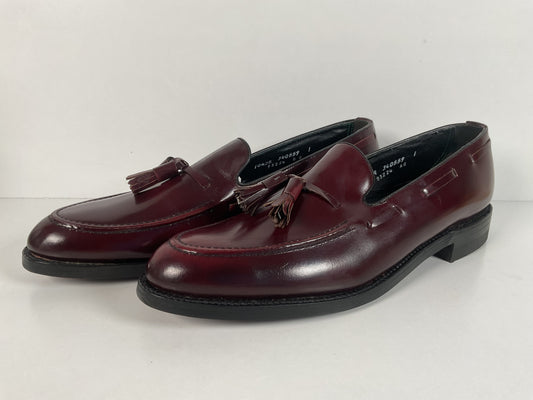 Vintage Florsheim Imperial Tassel Loafers 10.5 AA Tuscany Bordeaux Slip-On