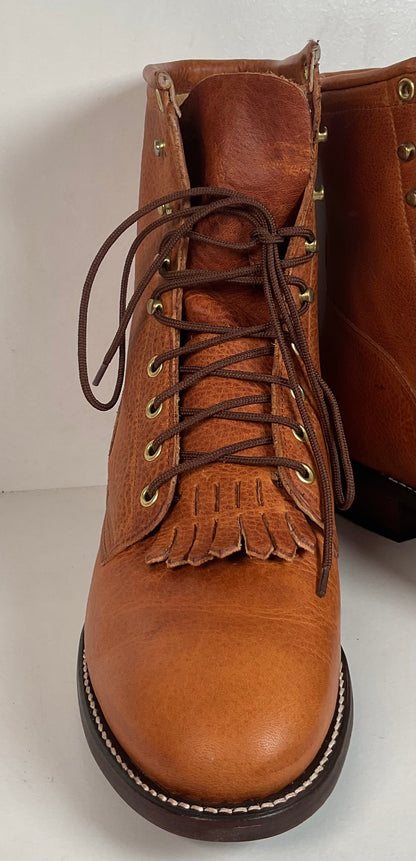 Vintage J. Chisholm Kiltie Packer Boots 10 EE USA Made