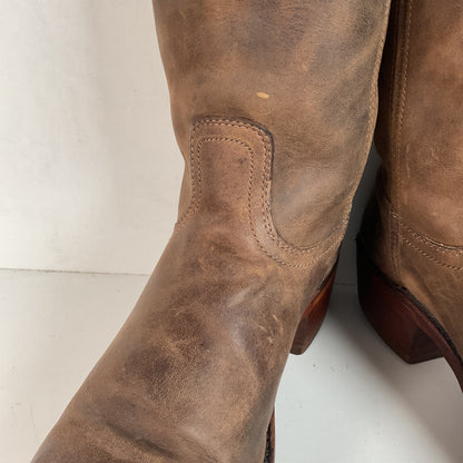 Frye Men’s Cavalry Square Toe Pull On Boots 10 M Distressed Style Recrafted