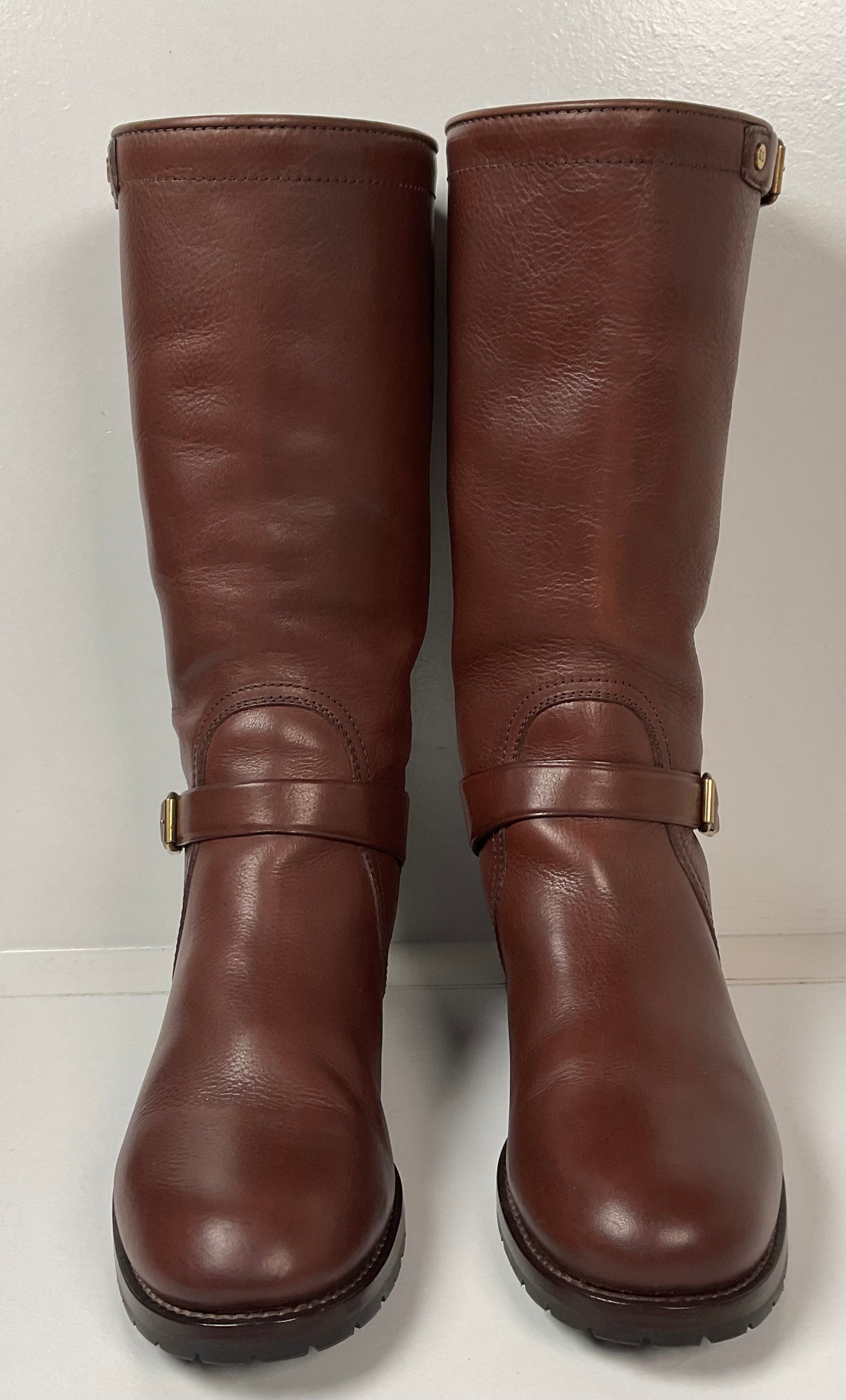 Ralph Lauren Purple Label Riding Boots 8.5 B Chilton Dark Oak Burnished