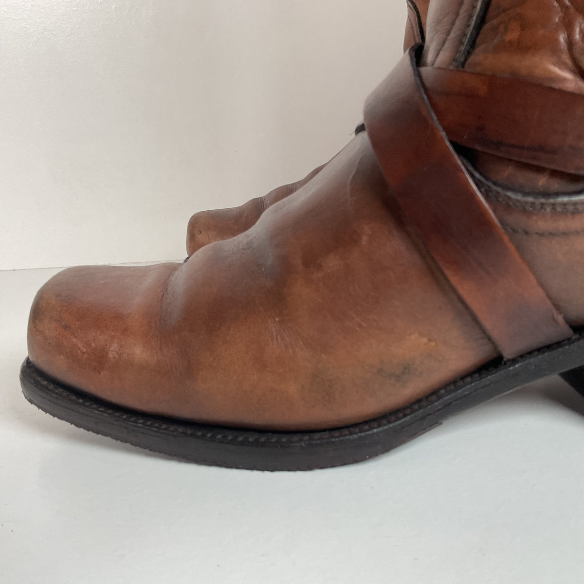 Vintage Frye Black Label | Harness Tanker Boots | Women’s 8 B