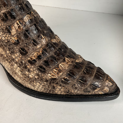 Remington Natural Alligator Cowboy Boots 9 D Body Cut