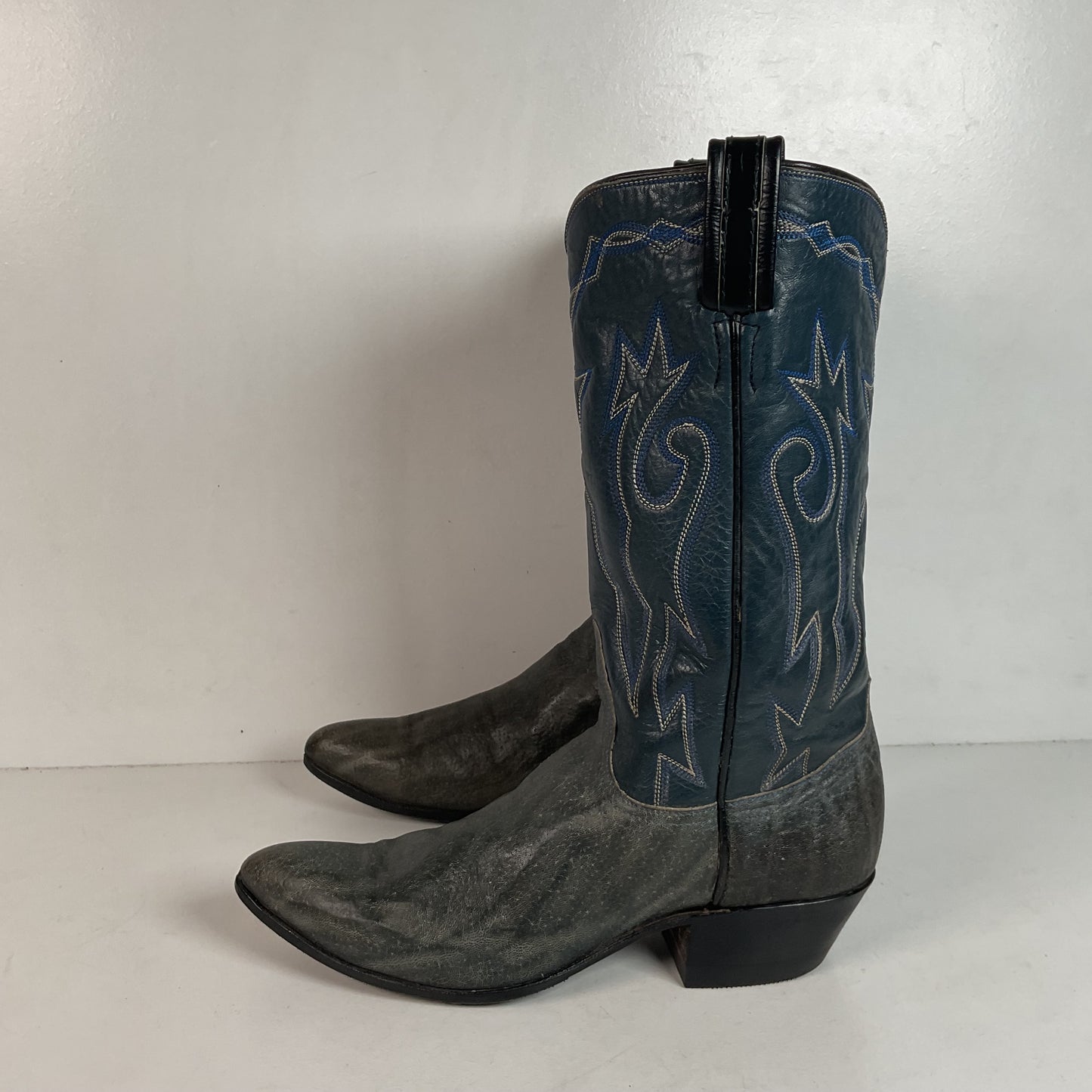 1960s Tony Lama Exotic Elephant Cowgirl Boots Men’s 7 B | Women’s 8 USA Made Gold Label