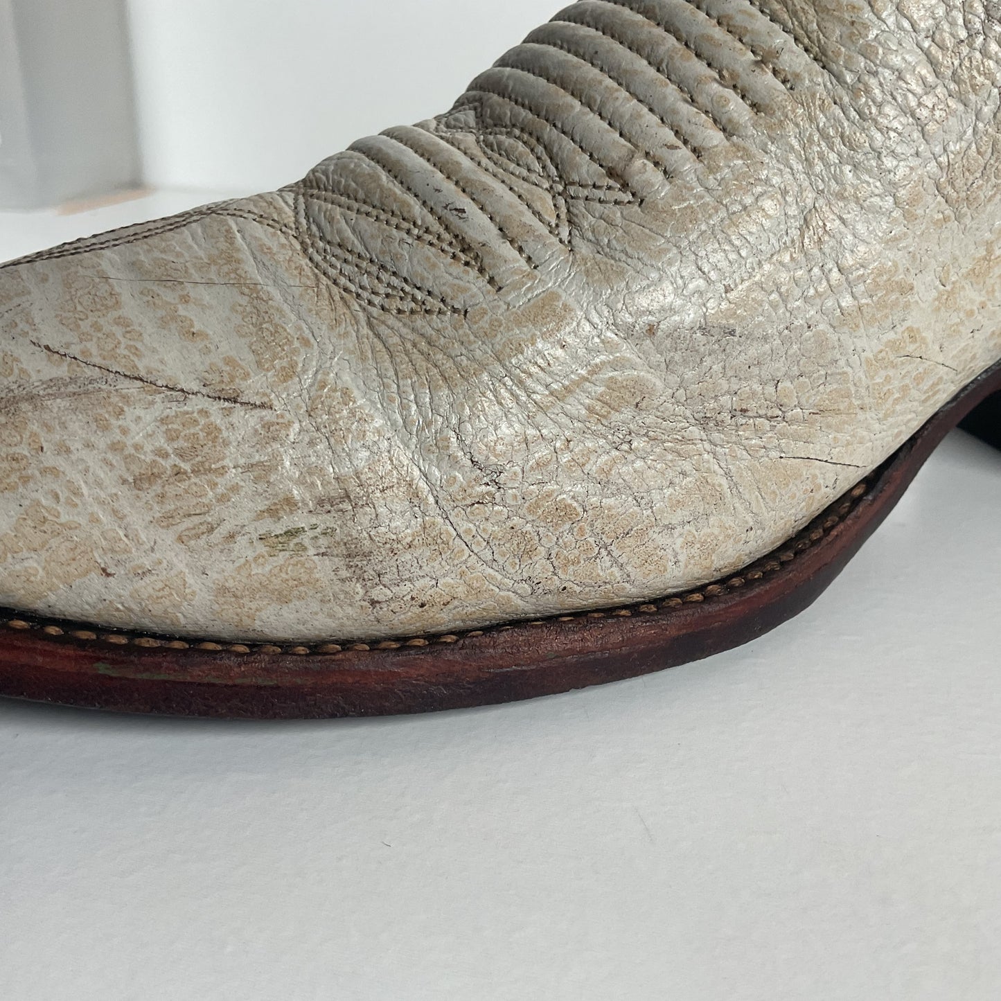 Vintage J. Chisholm Antelope Cowboy Boots | Exotic | USA Made | Men’s 9.5 D