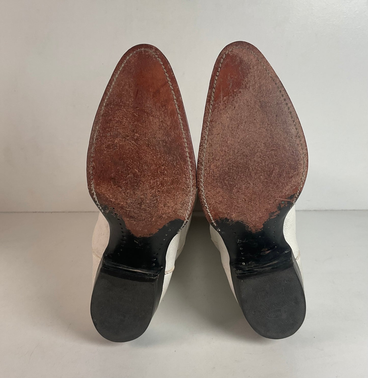 Vintage Justin White Label Cowboy Boots | USA Made | Men’s 9.5 D