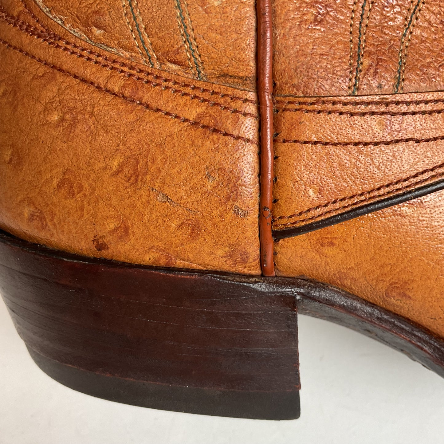 Vintage 1960s Nocona “The Astro” Cowboy Boots 9 D Full Ostrich Calf Exotic