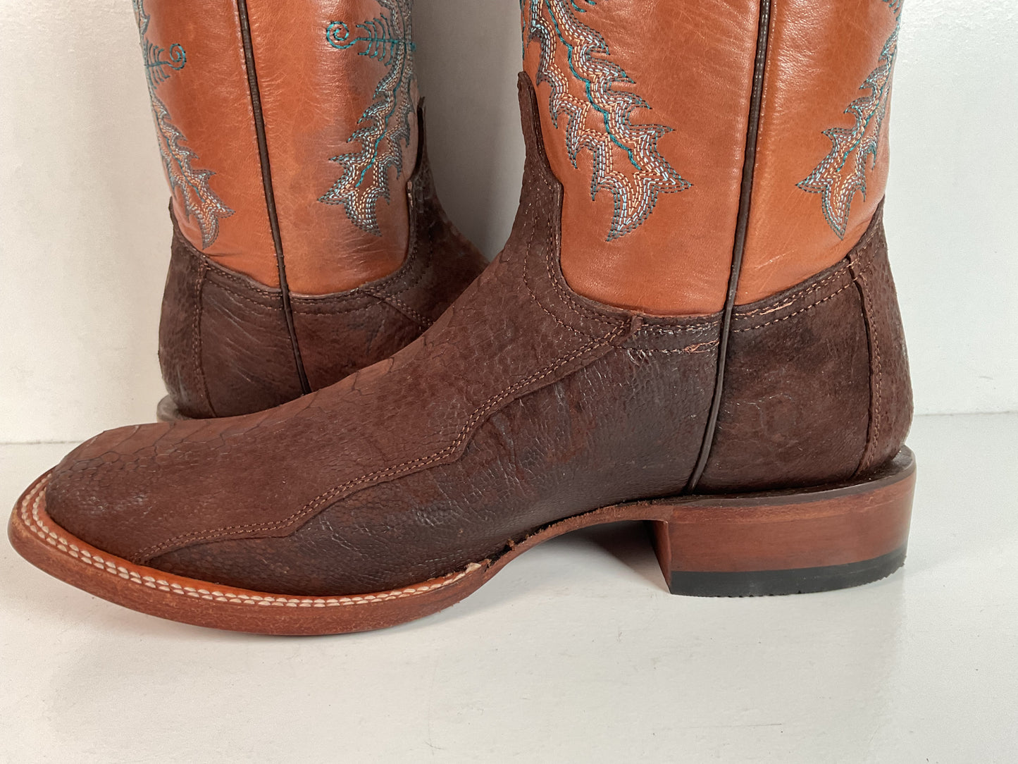 Lucchese for Resistol Ranch Sueded Ostrich Leg Cowgirl Boots | Exotic | Women’s 9.5 B