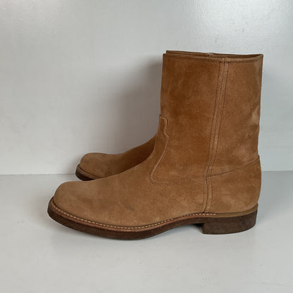 Vintage Sears Roebuck Suede Wellington Boots 8 D Wearmaster Motorcycle