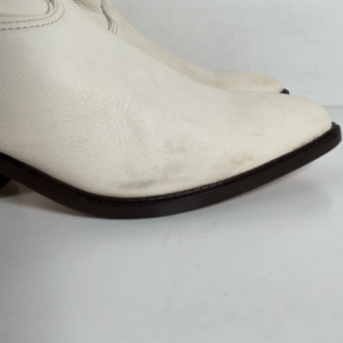Vintage Zodiac Native Fringe Cowgirl Boots | USA Made | White | Women’s 9 M