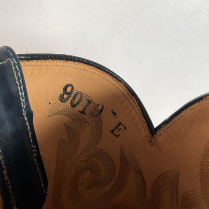 Rios of Mercedes Denim Blue Ostrich Quill Cowgirl Boots 7 C Roper Exotic