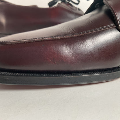 Vintage Florsheim Plain-Toe Derby Shoes | Burgundy Veal | 1970s | Men’s 13 B