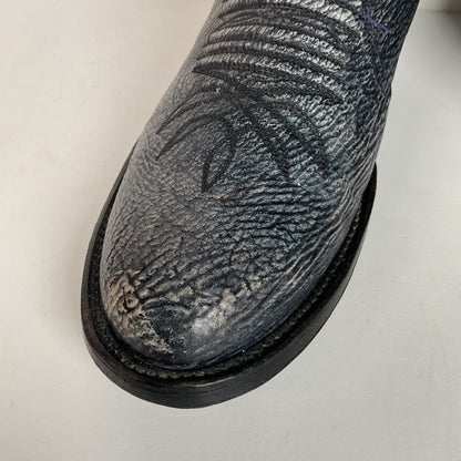 Vintage Sanders Cowboy Boots | Exotic Shark Skin | Extra Narrow | Men’s 11.5 A