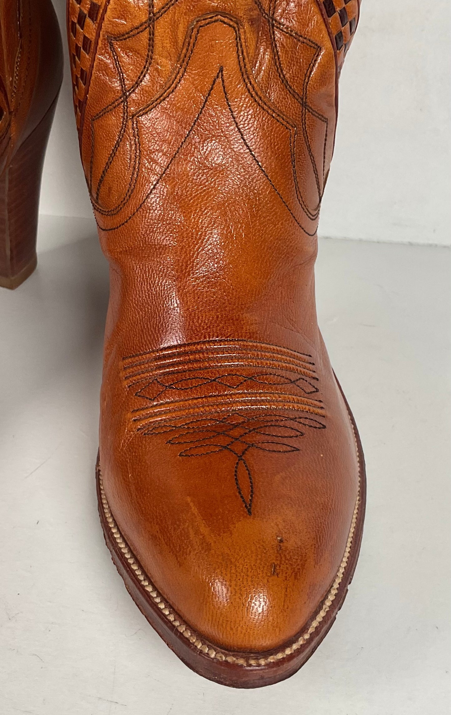 Vintage Dan Post Cowgirl Boots | Spanish Collection | Stacked Heel | Women’s 7.5
