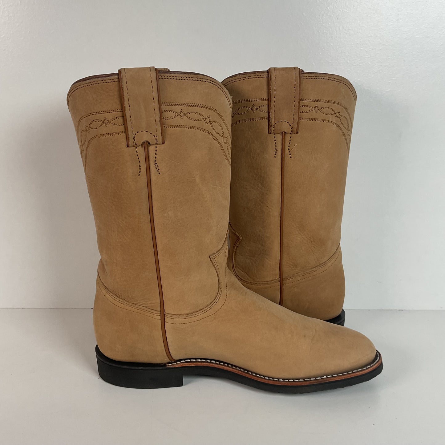 Justin Elk Skin Roper Boots | Tekno Crepe | USA Made | Women’s 7 B