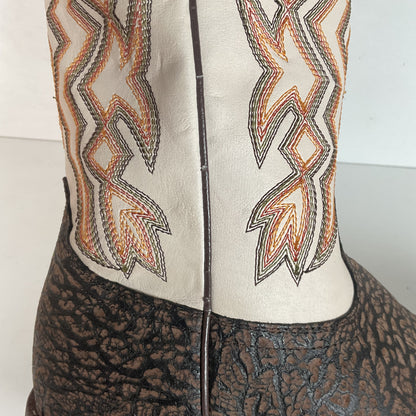Nocona Deputy Chocolate Pig Roper Boots 9.5 D Cowboy