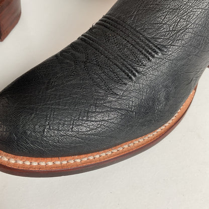 R. Watson Smooth Ostrich Cowboy Boots | Exotic | Black | Men’s 9 D