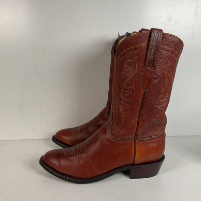 Lucchese Classics Handmade Cowboy Boots 12 EE Brown Bison Hide