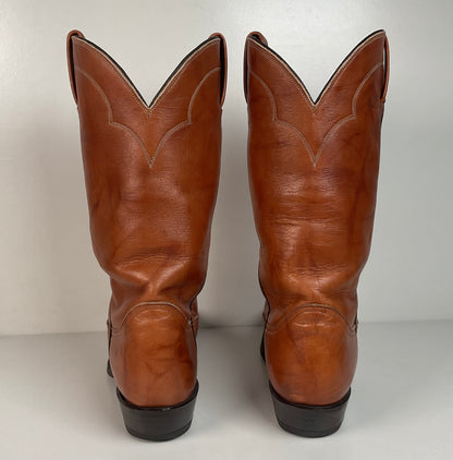 Vintage Tony Lama Chocolate Cow Cowboy Boots | Gold Label | Men’s 8.5 D