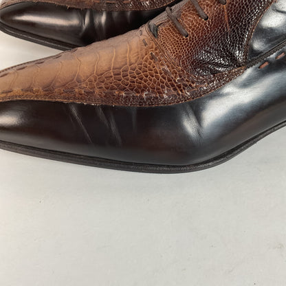 Mezlan Exotic Ostrich Leg Loafer Shoes 9.5 M Recrafted