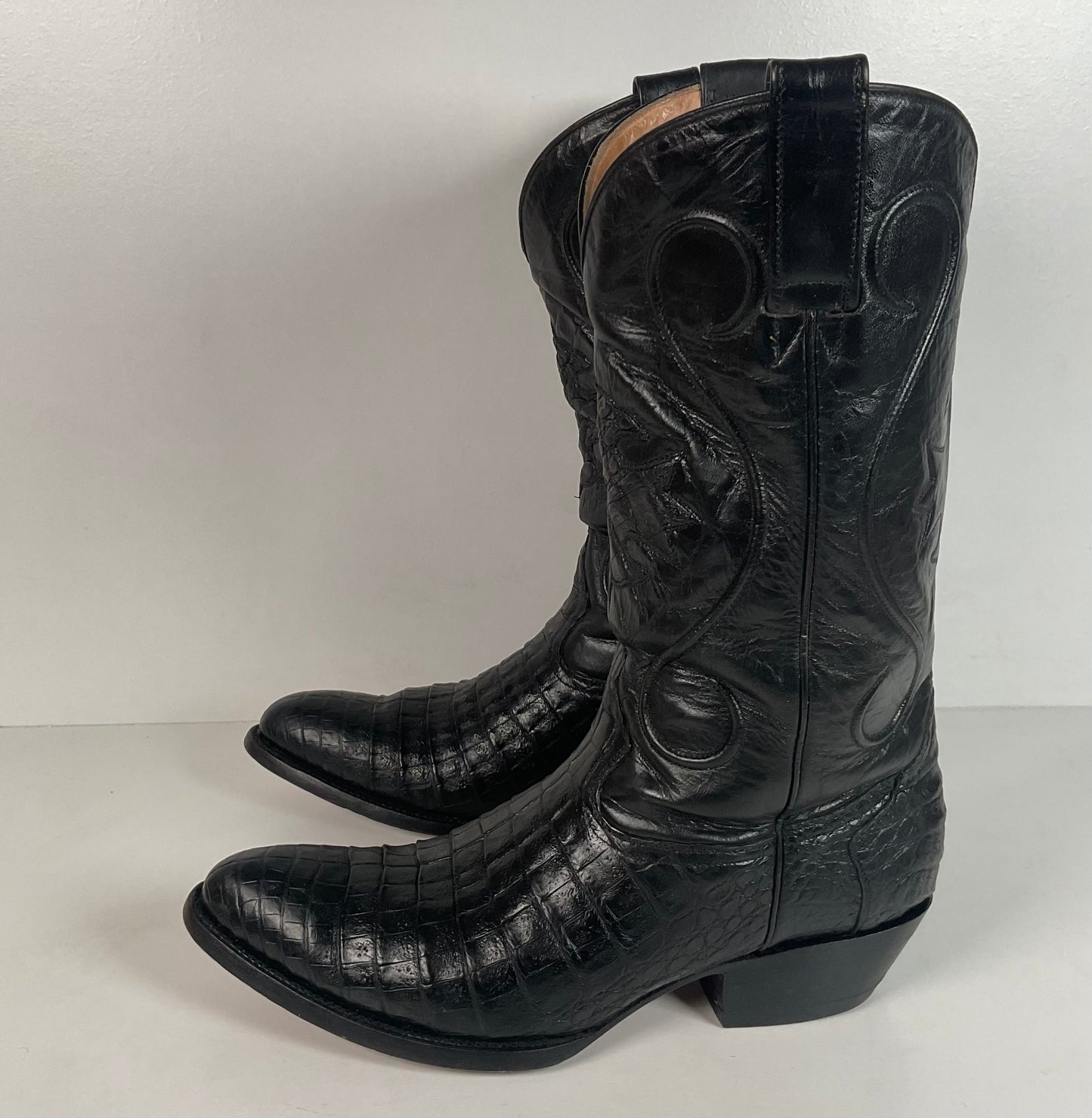 Rivers’ Royal Caiman Belly Cowboy Boots | Exotic | Tooled Inlays | Men’s 9.5
