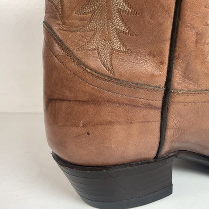 Vintage Tony Lama Elephant Wingtip Cowboy Boots | Gold Label | Exotic | Men’s 9 EE