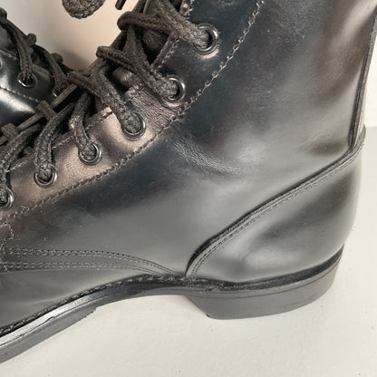 Vintage Double H Cap Toe Jump Boots 10.5 D USA Made Old School Panco Soles