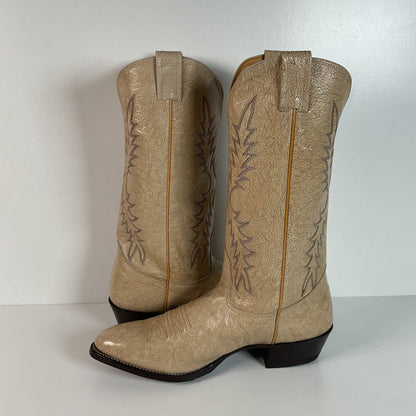 Vintage Nocona Kangaroo Cowboy Boots | USA Made | Sand | Men’s 10 D